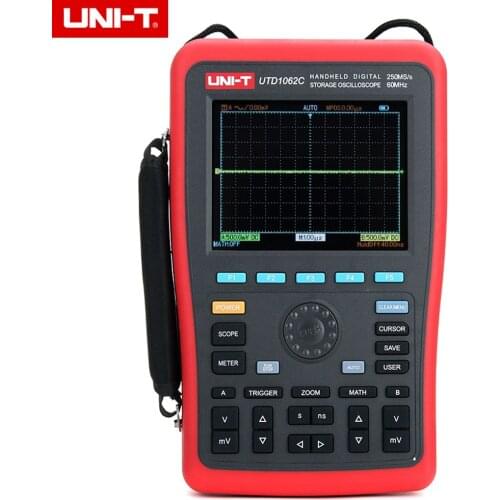 UNI-T UTD1062C 2 Channels 60MHz 250MS/s Handheld Portable Digital Multimeter Oscilloscope