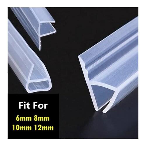 1 Meter6-12mm F U H Shape Glass Door Seals Silicone Rubber Shower Room Door Window Glass Seal Strip Weatherstrip Window Door