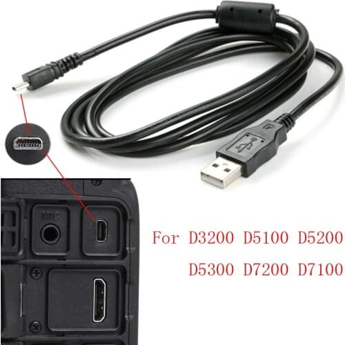 10pcs 150cm USB Data Cable Camera Data Pictures Video Sync Transfer Cables 8pin for Nikon Olympus Pentax Sony Panasonic Sanyo