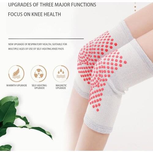 1 Pair Self Heating Wormwood Knee Pads Knee Brace Warm for Arthritis Joint Pain Relief Injury Recovery Belt Leg Knee Massager