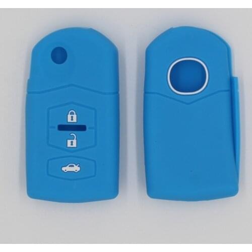 2PC Silicone car key FOB Case Cover Cap Set sleeve skin hood sticker for Mazda M6 GT 2016 2017 remote keyles