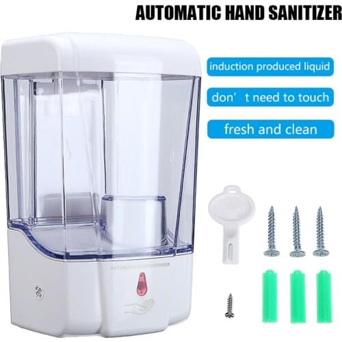 700ml Liquid Soap Dispenser Wall IR Sensor Automatic Soap Dispenser Touch-free Soap Lotion Pump for Kitchen Bathroom
