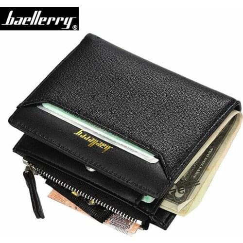 Brand short Men Wallets Leather Casual Male Clutch bag Purse with multi-function Card Holder ID Credit Coin Pocket carteira