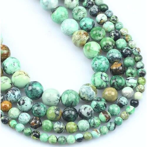 Natural Stone African Turquoises Variscite Mineral Beads Loose Spacer Beads For Jewelry Making DIY Bracelet Necklace 6/8/10/12mm