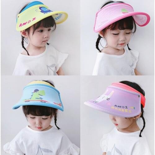 Baby empty top hat cartoon dinosaur children hat sunscreen hat summer fashion new unisex cotton multicolor gift