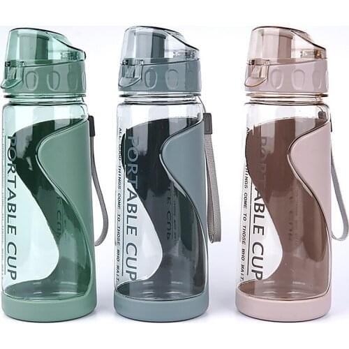 570ml Double Layer Plastic Bottle Portable Leakproof Drop-proof Water Cup Kettle Mug Drinkware for Outdoor Sports Travel Camping