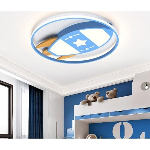 Modern LED Ceiling Lights For Childrens Boy Kids Room Rocket Decor Ceiling Lamp Nordic Bedroom Lighting Fixtures luminaires