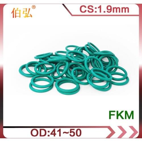 Fluororubber O-Ring 5PCS/lot FKM Sealing CS 1.9mm OD41/42/43/45/46/47/48/49/50mm O-Ring Seal Gasket Ring
