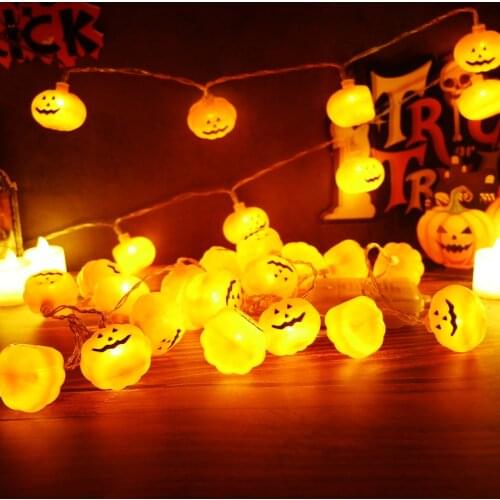 Halloween pumpkin Holiday Lighting Candle Halloween Decorative Led Lights For Room Lights Garland Fairy Lights Led Child Room