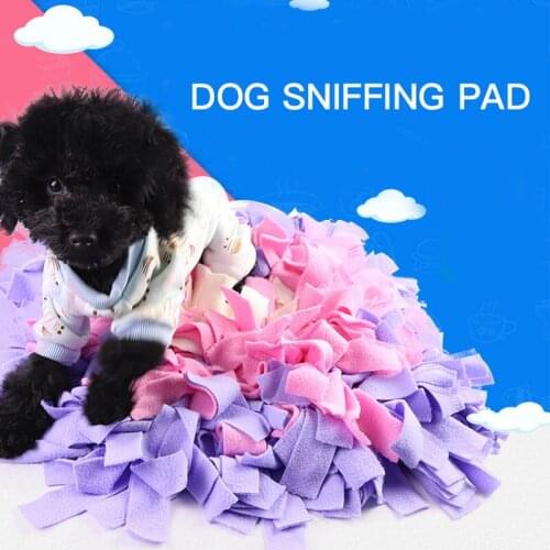 IdYllife Dog Sniffing Pad Snuffle Mat Pet Bed Stitching straps Smell Training Blanket Game Snuffle Feeding washable Puppy Toy