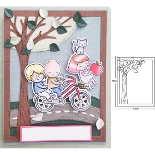 Tree Frame Metal Cutting Dies DIY Etched Dies mould background Craft Paper Card Making Scrapbooking Embossing die stencils