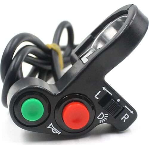 12V Motorcycle Handlebar Switch Electric Bike Scooter Horn Turn Signals On/off Button Light Switch Modified Multi-function