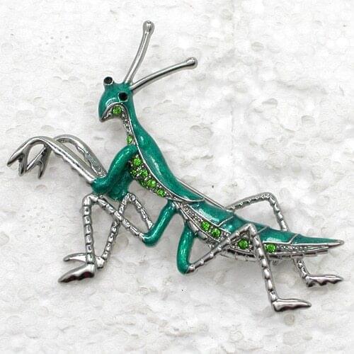 Mantis Brooch Enamel Rhinestone Pin brooches C735 K