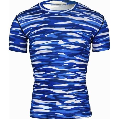 2020 Mens Athletic Compression Shirts Quick Dry Short Sleeve Fitness Running T-Shirts Cycling Shirt