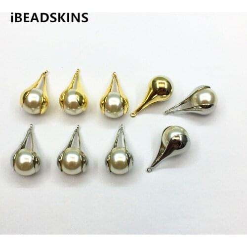 New arrival! 29x15mm 50pcs Copper/Imitation pearls Drop charm for Jewelry/Earrings DIY parts,Jewelry Findings & Components