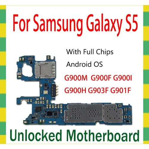 Original Motherboard For Samsung Galaxy S5 G900F G900I G900H G903F G901F Unlocked Mainboard Unlock Logic Mother Board OS