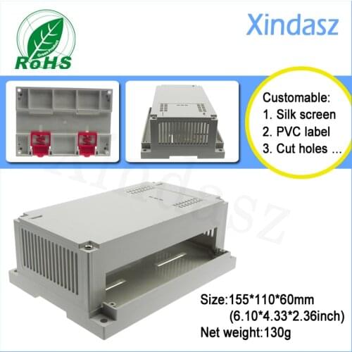 Plastic electrical enclosure distribution box din enclosure plastic box electronics 155*110*60mm din rail