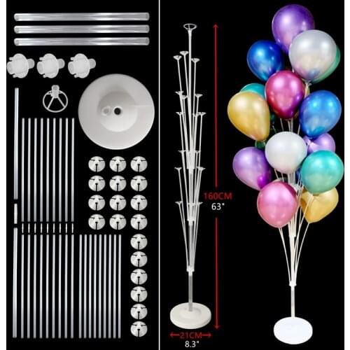 19tubes Balloon Stand Wedding Decoration Happy Birthday Party Balloon Stick Holder Baloon Accessories Event Party Globos Pump