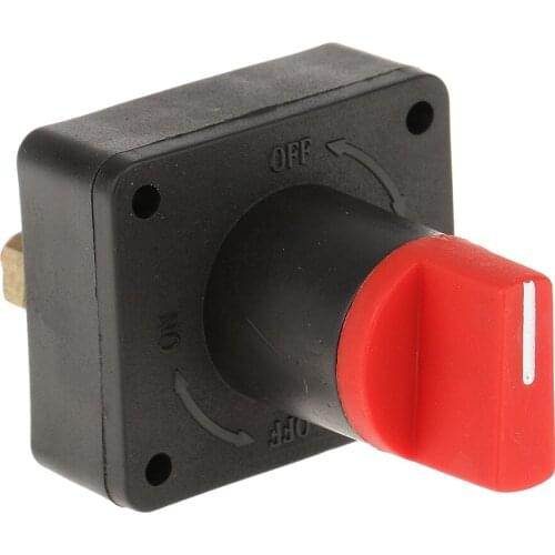 Rotary Battery Switch, Battery Disconnect Isolator Power Kill Cut OFF Switch 100A for RV Marine Boat Van Truck Car, 12-24V DC