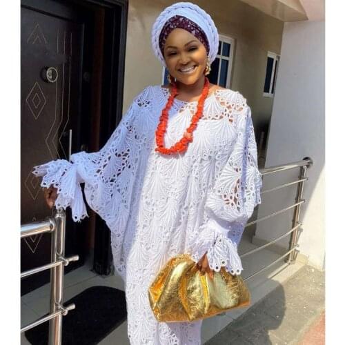 SHZQ Dashiki Lace African Dresses for Women Super Size Traditional Boubou Robe Africaine Femme Long Africa Dress African Clothes