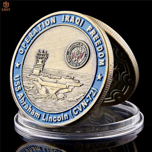 USA Archangel Law Enforcement Sanit George Pray And Free Uss Abraham Lincoln (cvn-72) Military Challenge Coin Collection