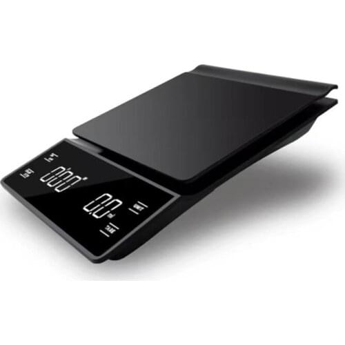 Hand drip coffee scale 0.1g/3kg precision sensors kitchen food scale with Timer include Waterproof silicone pad