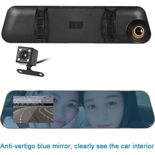 4'' LCD 1080P Dual Lens Dash Camera Car DVR Rear View Dash Cam Video Camera Recorder with Night Vision Loop Recording