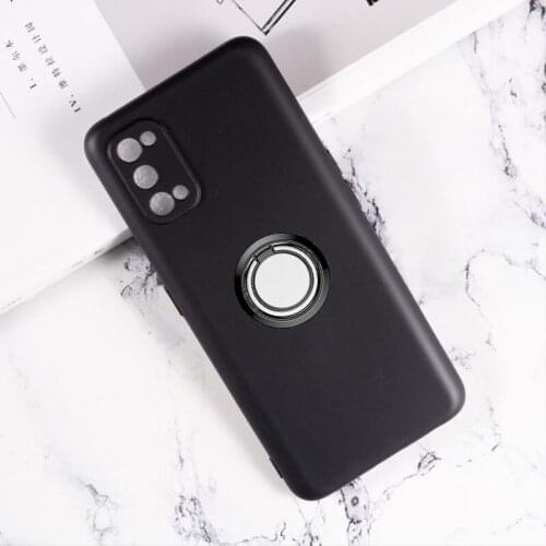 For OPPO Realme 7 Pro Realme7 7Pro Realme7Pro RMX2170 Back Ring Holder Bracket Phone Case Cover Phone TPU Soft Silicone