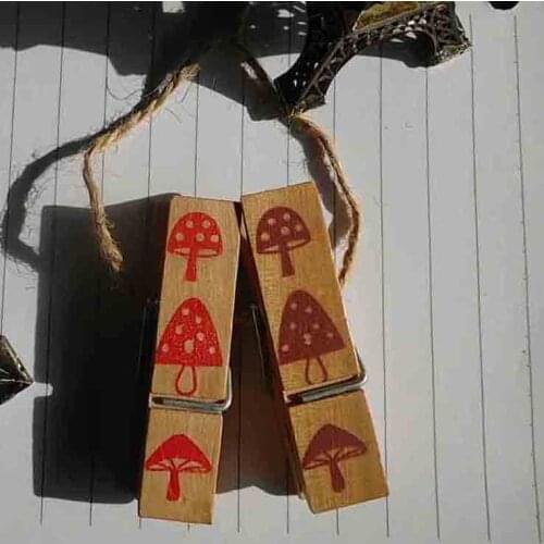 1pcs foreign trade home zakka solid wood cartoon hanger wood clip office wooden photo wood clip furniture wholesale