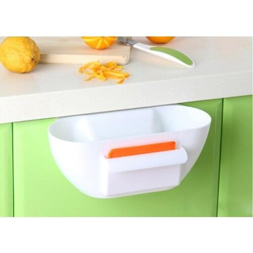 1PC Kitchen Storage Cabinet Door Hanging Plastic Waste Bins Cupboard Desk Rubbish Garbage Storage Box Trash Can OK 0092