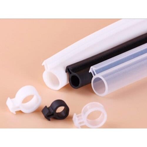 Door Window Seals Draft Stopper Bulb Barb Tubular Gasket Draught Excluder 5mm x 11mm 5x13mm White Black Transparent