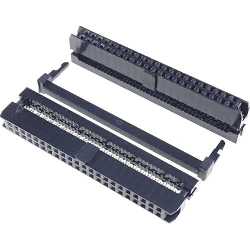 10 Pcs 0.079" 2.0 mm 44 Pin dual Row IDC Socket Female 2x22 P 44 position Rectangular connector Receptacle Ribbon Cable 28 AWG