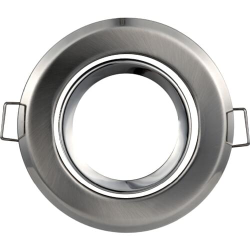 10pcs Silver Round Recessed Spotlights Light Fixture LED GU10 MR16 Bulb Lamp Fittings Ceiling Frames Led down light for kitchen