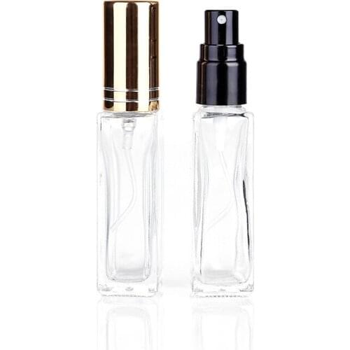 100pcs 10ml Portable Travel Can Be Filled With Perfume Atomizer Empty Glass Spray Bottle Small Cosmetic Container