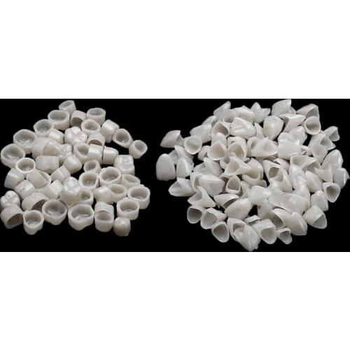 2 Packs Dental Temporary Crown Material For Anterior 50 Pcs + Molar 50 Pcs Teeth Veneers Oral Care Tool Dental Treatment