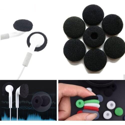20 pcs/10 pair 18mm Black Soft Foam Earbud Headphone Ear pads Replacement Sponge Covers Tips For Earphone MP3 MP4 Moblie Phone