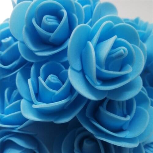 200pcs Bear Rose Decoration Artificial Foam Rose Flowers Teddy Flower Wedding Party Decorations Craft DIY Rose