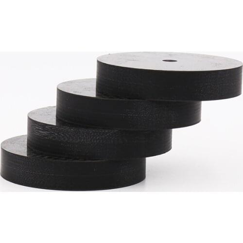 4pcs X Black Carbon Fiber turntable Speaker Isolation 50X10mm Spike Base Pad Shoe Feet For Hifi amplifier ,CD, DVD player