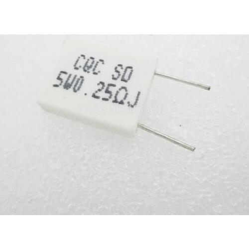 10PCS/LOT BPR56 5W 0.25R 0.25 ohm 5w Non-inductive Ceramic Cement Resistor Wirewound Resistance