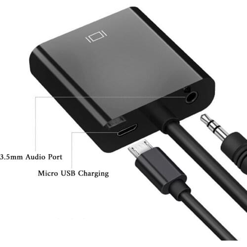 2021 New HDMI to VGA Adapter Male To Famale Converter for PS4 1080P Digital to Analog Video Audio For PC Laptop Tablet