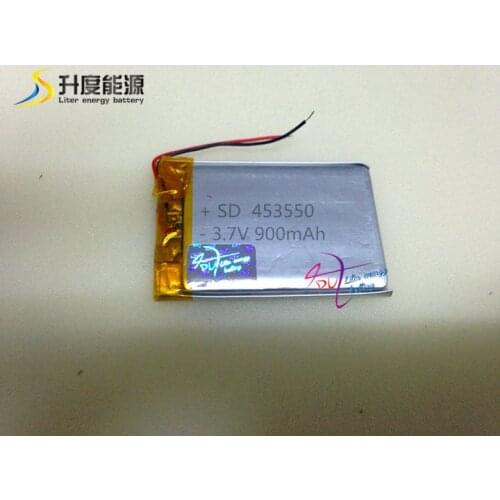 453550 900mAh 3.7v 453450 rechargeable lithium ion polymer battery pack pcb protection for mining light
