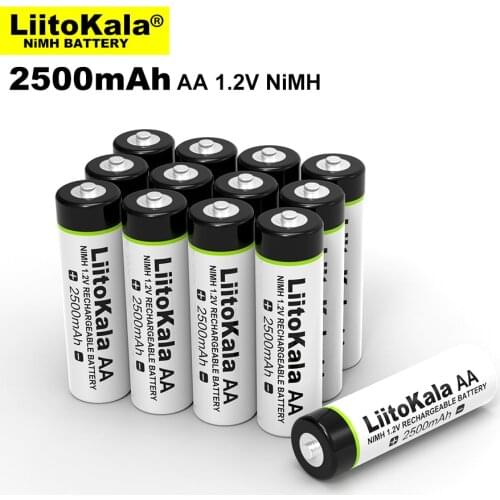 4-28PCS Liitokala 1.2V AA 2500mAh Ni-MH 2.5A Rechargeable Battery for Temperature gun remote Control Mouse Toy Batteries