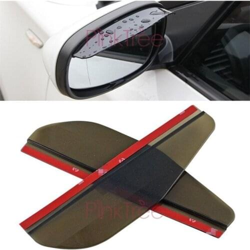 For Toyota Land Cruiser Prado FJ120 150 LC100 200 PVC Car Rear View Mirror Sticker Rain Eyebrow Rain Shield Flexible Protector