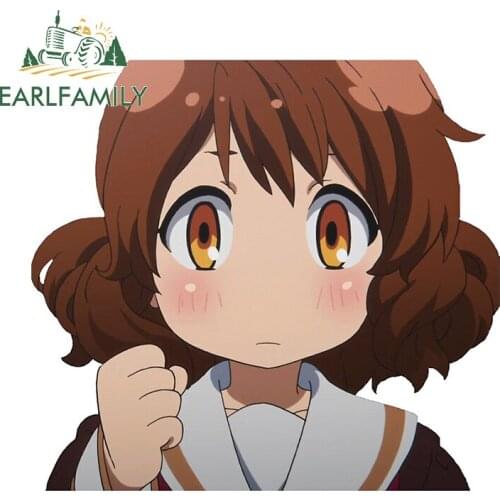 EARLFAMILY 13cm x 12.3cm for Kimiko Funny Expression Vinyl Car Stickers Car Body Windows Decal Sunscreen Waterproof Decoration