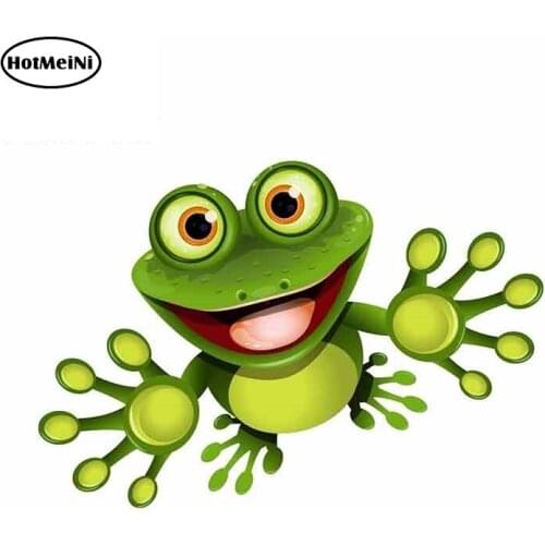 HotMeiNi 13cm x 9cm for Frog Cartoon Froggy Gecko Car Stickers Vinyl Motorcycle RV VAN Fine Decal JDM Car Accessories Cartoon