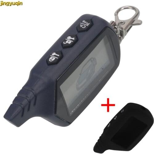 Jingyuqin Car Alarm Engine Start System For Russian Version Starline B9 Twaage Two Way LCD Display Vehicle Security w/ Gift