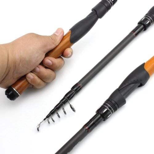 1.8m 2.1m 2.4m 2.7m carbon rod M power Spinning Casting Rod Portable Telescopic Fishing Rod Pole Fishing Tackle trout rods