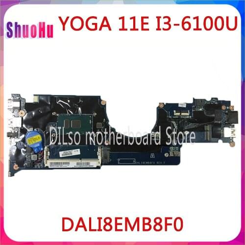 KEFU Yoga 11E I3-6100u DDR3 For For Lenovo Thinkpad 11E DALI8EMB8F0 Notebook Motherboard CPU HM87 Intel Integrated 90 Days 4GB