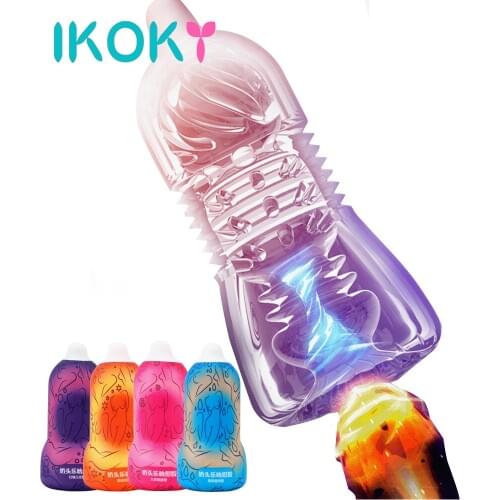 IKOKY Penis Blowjob Sucking Cup Men Masturbator Sex Toy For Men Simulation Nipple Vagina Vacuum Suck Cup Sex Products