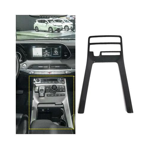 LHD Carbon Fiber Look Gear Shift Box Panel Cover Trim For Hyundai Palisade 2020